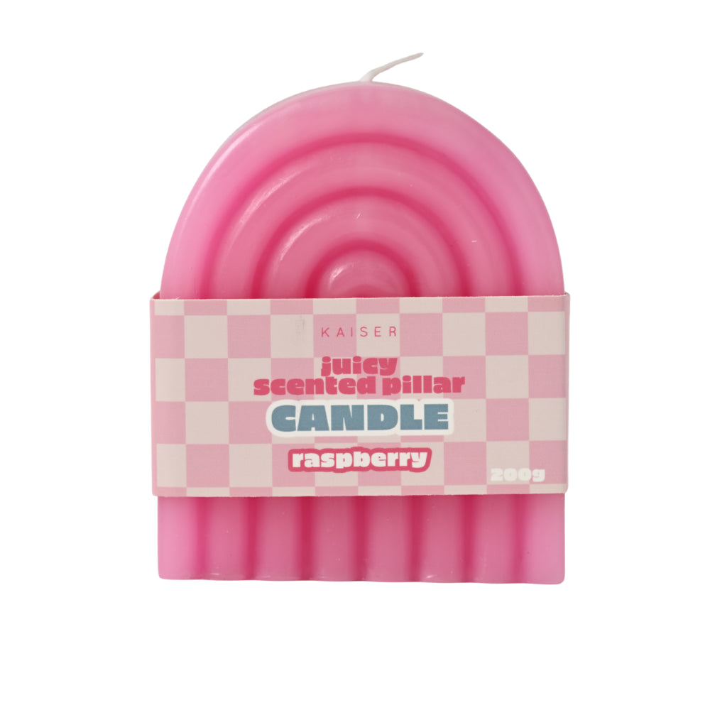 Juicy Series Pillar Candle - RASPBERRY